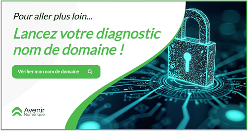Cette image représente l'offre de diagnostic de votre nom de domaine par Avenir Numérique